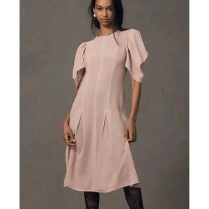 Anthropologie Modern Sheer Midi Dress Violet Ice Size 0